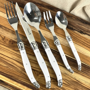 Faqueiro Laguiole La Maison Luxo Branco 30 Peças