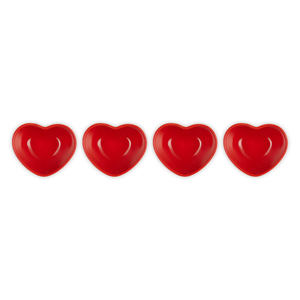 Kit com 4 Mini Bowls Coração Seoul  Vermelho