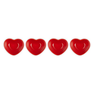 Kit com 4 Mini Bowls Coração Seoul  Vermelho