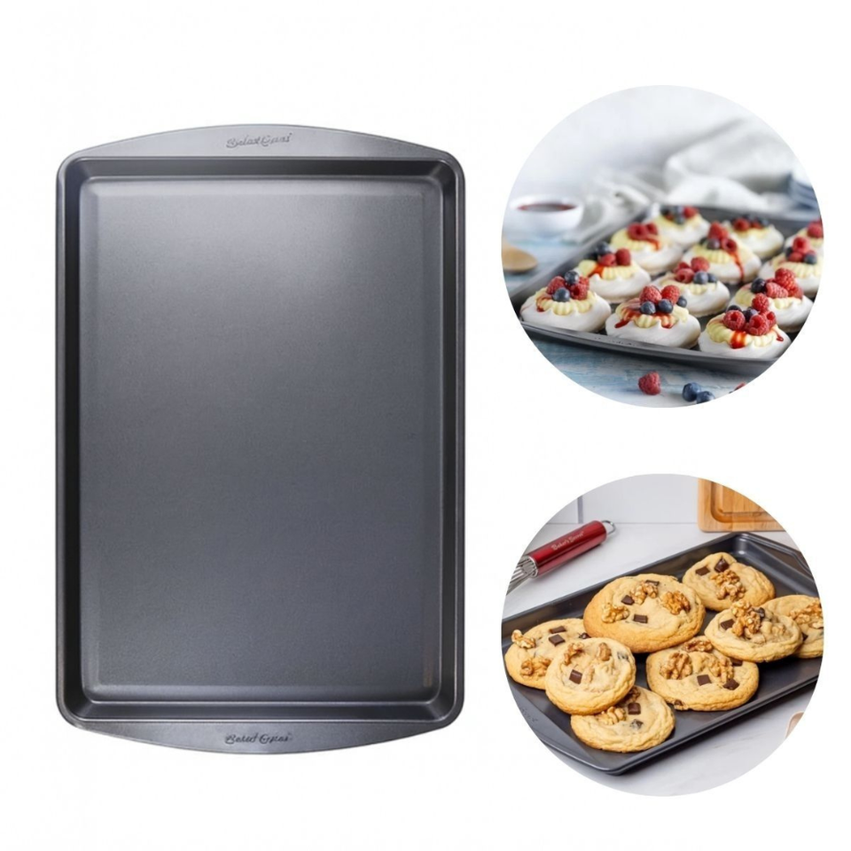 Forma Assadeira Antiaderente Cookies Biscoitos Aço Carbono Média
