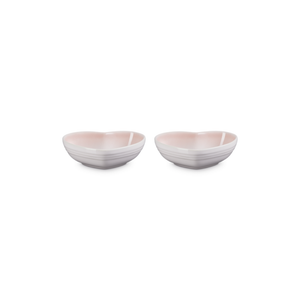 PRÉ-VENDA: Kit 2 Pratos Coração Shell Pink 13cm Le Creuset