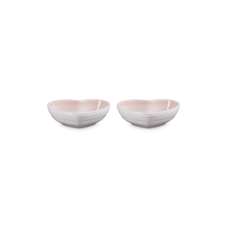PRÉ-VENDA: Kit 2 Pratos Coração Shell Pink 13cm Le Creuset