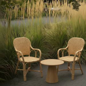 Cadeira Bistro Anyam Rattan Bahali 53x58x92cm