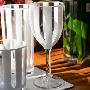 Taça Acrílico Branca Linha Náutica 270ml