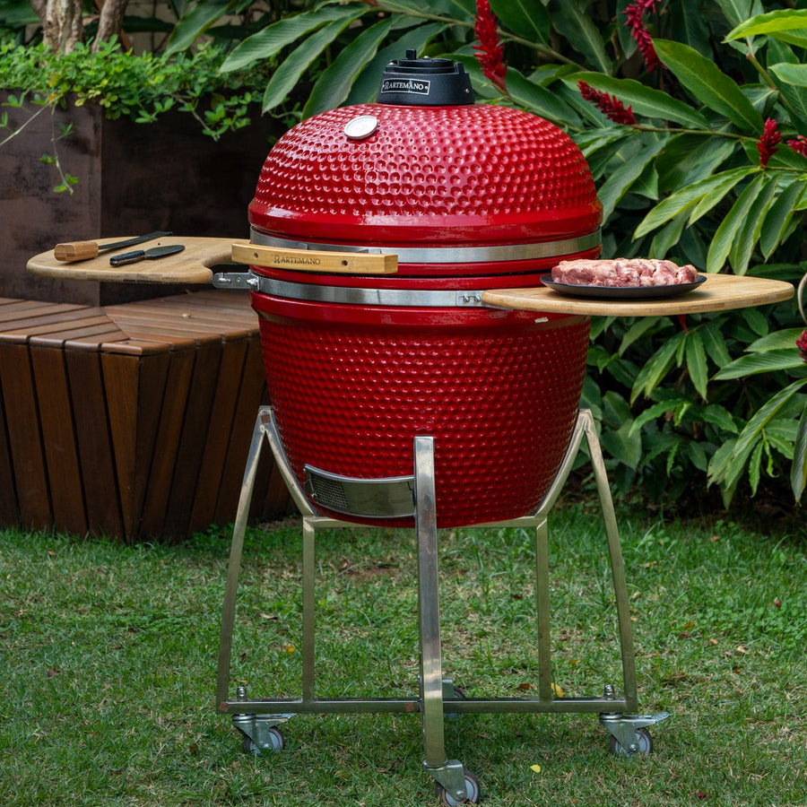 PRÉ-VENDA: Churrasqueira Kamado Vermelha Artemano Média 18 Polegadas