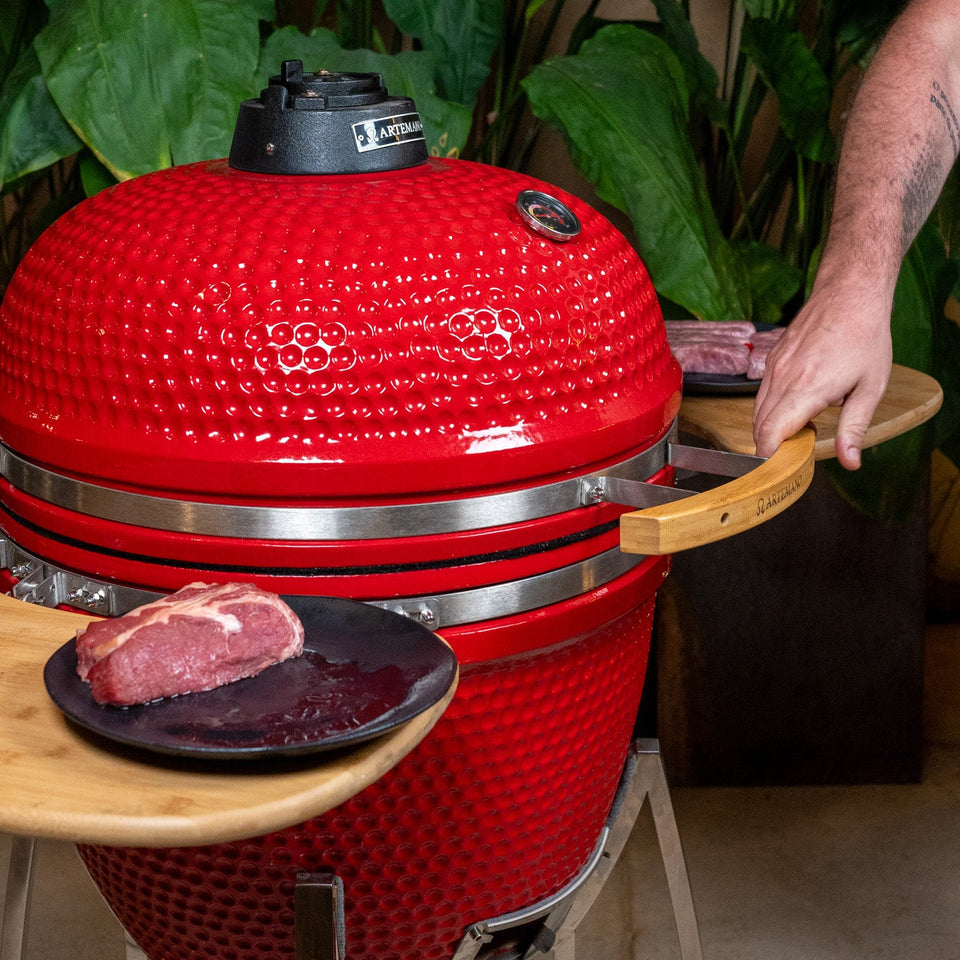Churrasqueira Kamado Vermelha Artemano Pequena 16 Polegadas