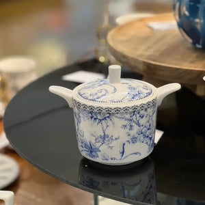 Açucareiro New Bone China Hortênsia 280ml Azul L'Hermitage