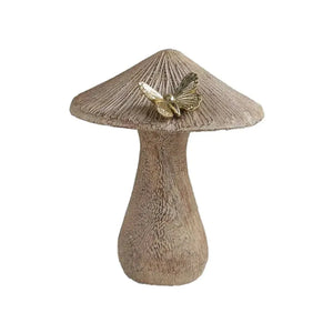 Adorno Cogumelo Poliresina Butterfly 14cm