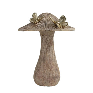 Adorno Cogumelo Poliresina Butterfly 18cm