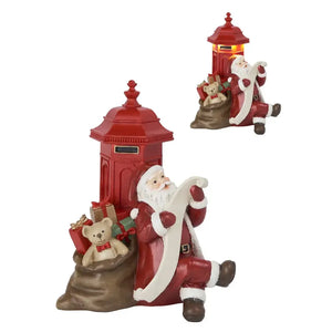 Adorno Decorativo Natal Papai Noel Presentes Resina Vermelho
