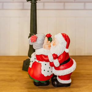 Adorno Decorativo Natal Resina Papai Mamãe Noel Vermelho / Branco