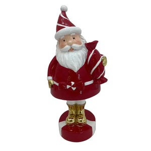 Adorno Decorativo Natal Resina Papai Noel Bala Doce Vermelho