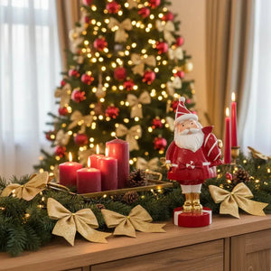 Adorno Decorativo Natal Resina Papai Noel Bala Doce Vermelho