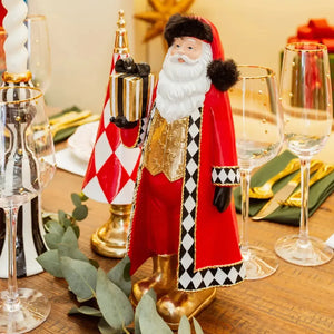 Adorno Decorativo Natal Resina Papai Noel Vermelho / Preto