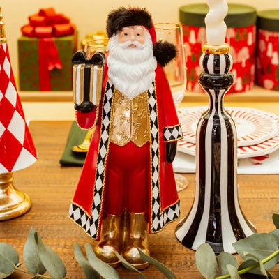 Adorno Decorativo Natal Resina Papai Noel Vermelho / Preto