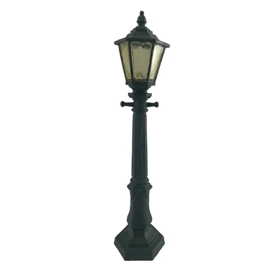 Adorno Decorativo Natal Resina Poste de Luz Preto 49cm