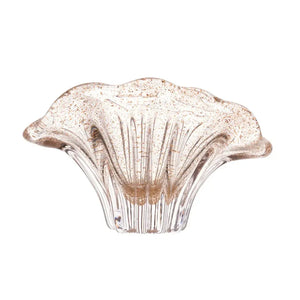 Adorno Decorativo Vidro Italy Dourado 20x8x10cm