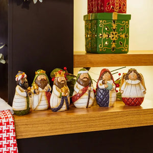 Adorno Presépio 7 Peças Resina Colorido Natal