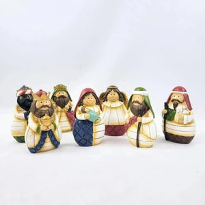 Adorno Presépio 7 Peças Resina Colorido Natal