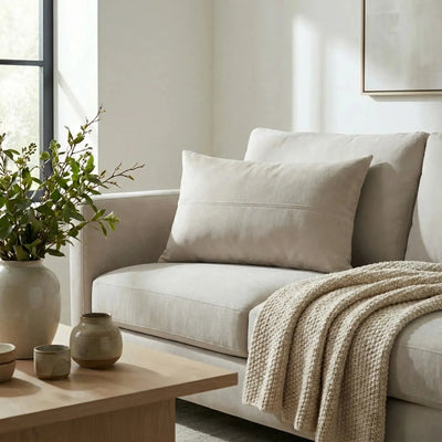 Almofada Camurça 40x60 Pesponto Natural