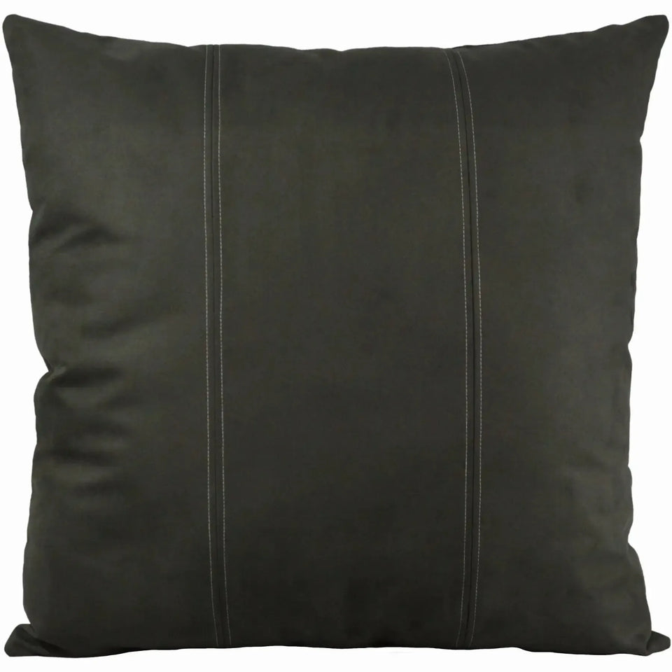 Almofada Camurça 60x60 Pesponto Musgo