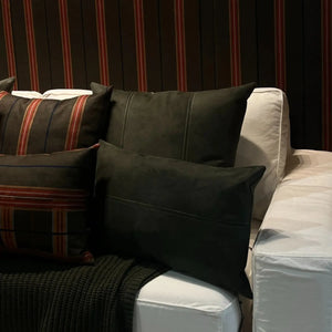 Almofada Camurça 60x60 Pesponto Musgo