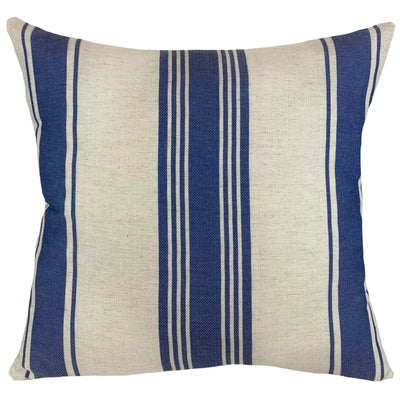 Almofada Linho 52x52 Azul Listrado Modelo 1