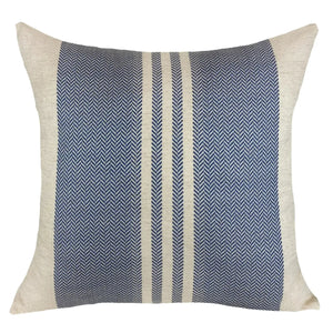 Almofada Linho 52x52 Azul Listrado Modelo 2