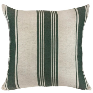 Almofada Linho 52x52 Verde Listrado Modelo 1