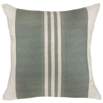 Almofada Linho 52x52 Verde Listrado Modelo 2