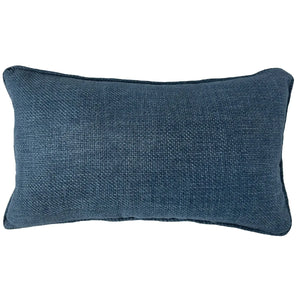 Almofada Linho Azul 35x52 Lisa Cordão