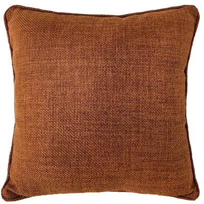 Almofada Linho Terracota 52x52 Lisa Cordão