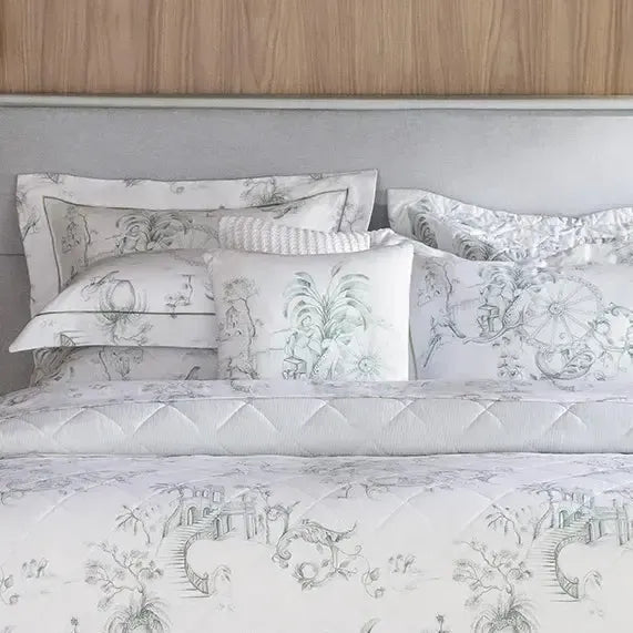 Almofada Ortigia 200 Fios 100% Algodão Branca 45x45cm Trussardi