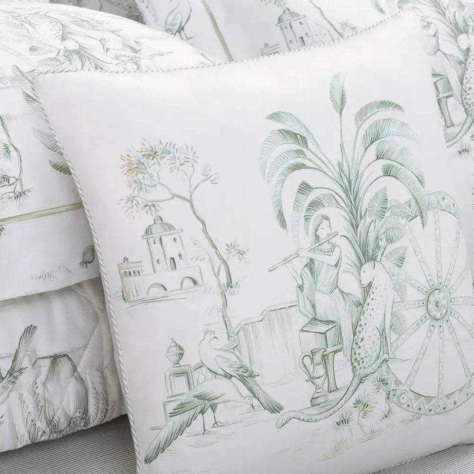 Almofada Ortigia 200 Fios 100% Algodão Branca 45x45cm Trussardi