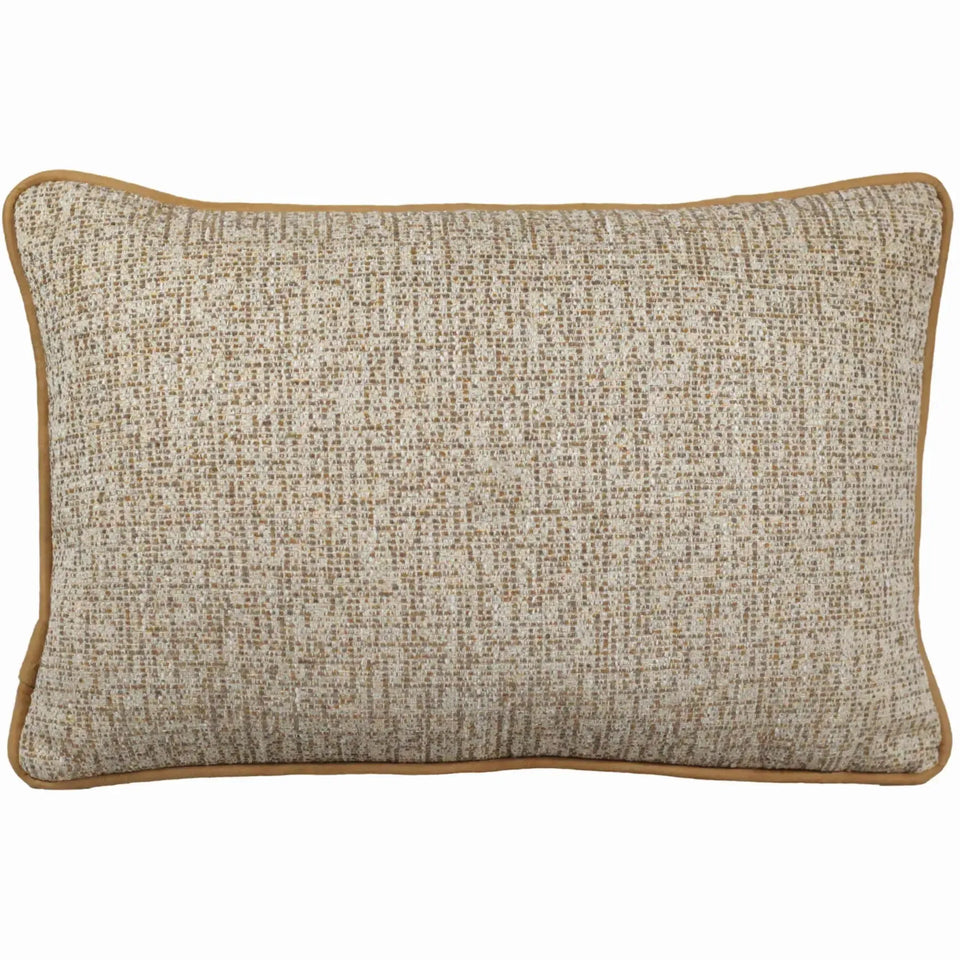Almofada Rustica Cordão Camurça Bege 35x52