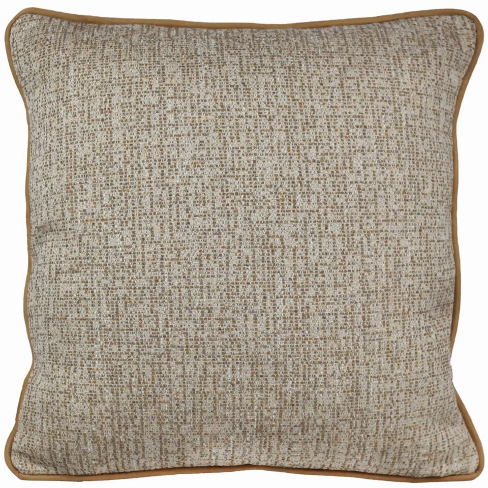 Almofada Rustica Cordão Camurça Bege 52x52