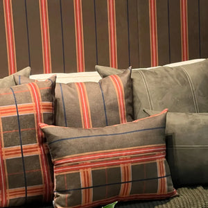 Almofada Viscose 52x52 Listra Musgo