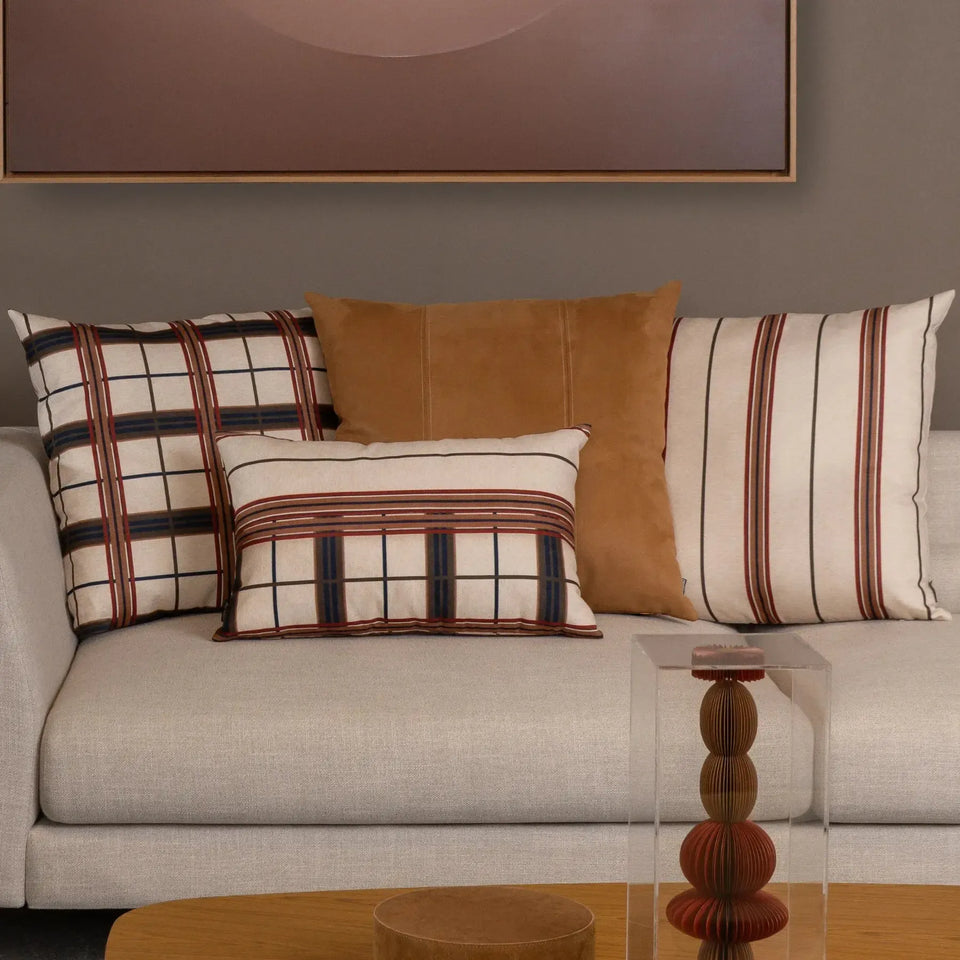 Almofada Viscose 52x52 Listra Natural