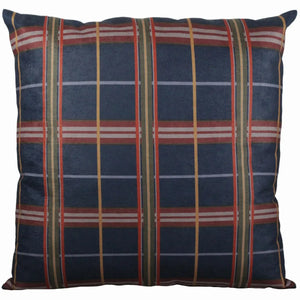 Almofada Viscose 52x52 Xadrez Marinho