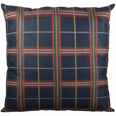 Almofada Viscose 52x52 Xadrez Marinho