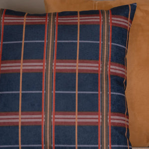 Almofada Viscose 52x52 Xadrez Marinho