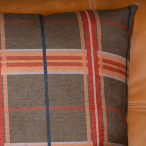 Almofada Viscose 52x52 Xadrez Musgo