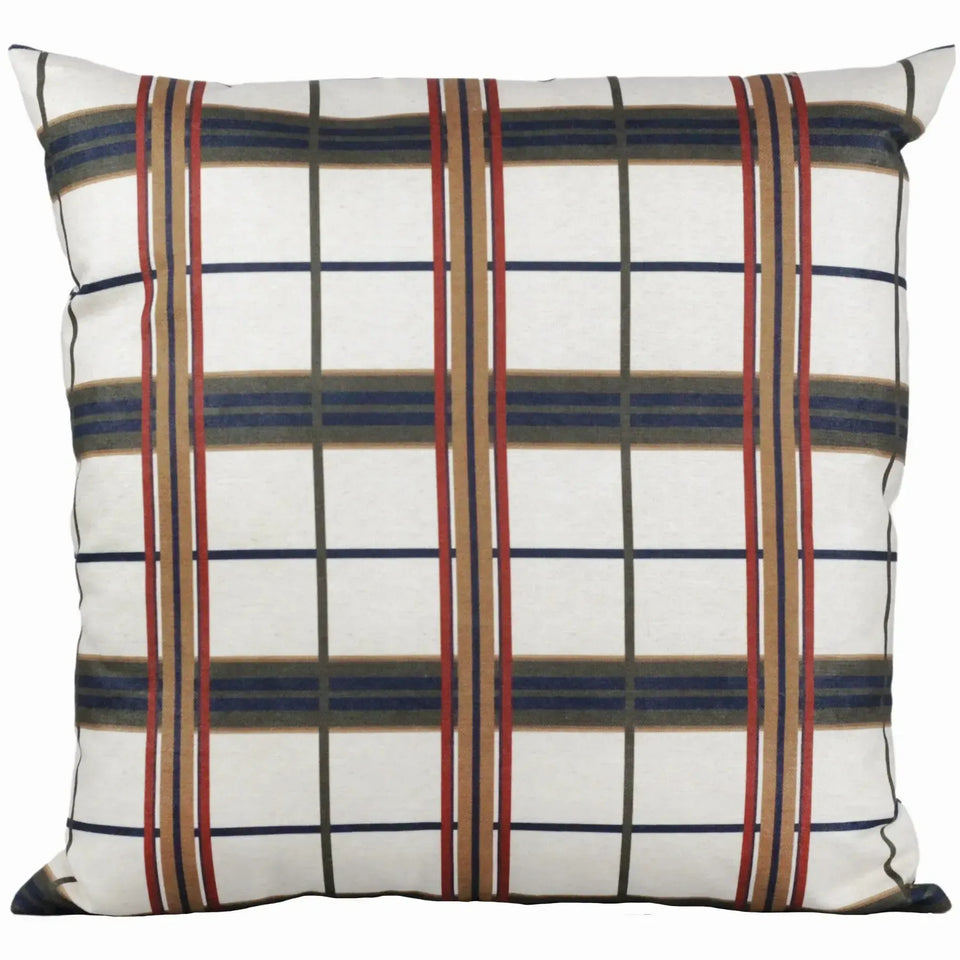 Almofada Viscose 52x52 Xadrez Natural