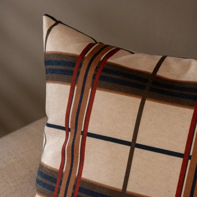 Almofada Viscose 52x52 Xadrez Natural