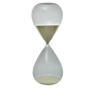 Ampulheta em Vidro Fumê com Areia 120 Minutos Bege