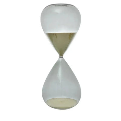 Ampulheta em Vidro Fumê com Areia 120 Minutos Bege
