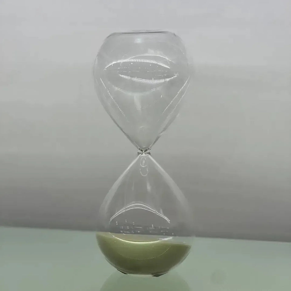 Ampulheta em Vidro Fumê com Areia 120 Minutos Bege