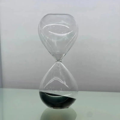 Ampulheta em Vidro Fumê com Areia 120 Minutos Preta