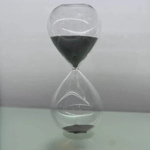 Ampulheta em Vidro Fumê com Areia 120 Minutos Preta