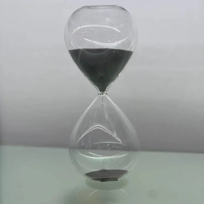 Ampulheta em Vidro Fumê com Areia 120 Minutos Preta